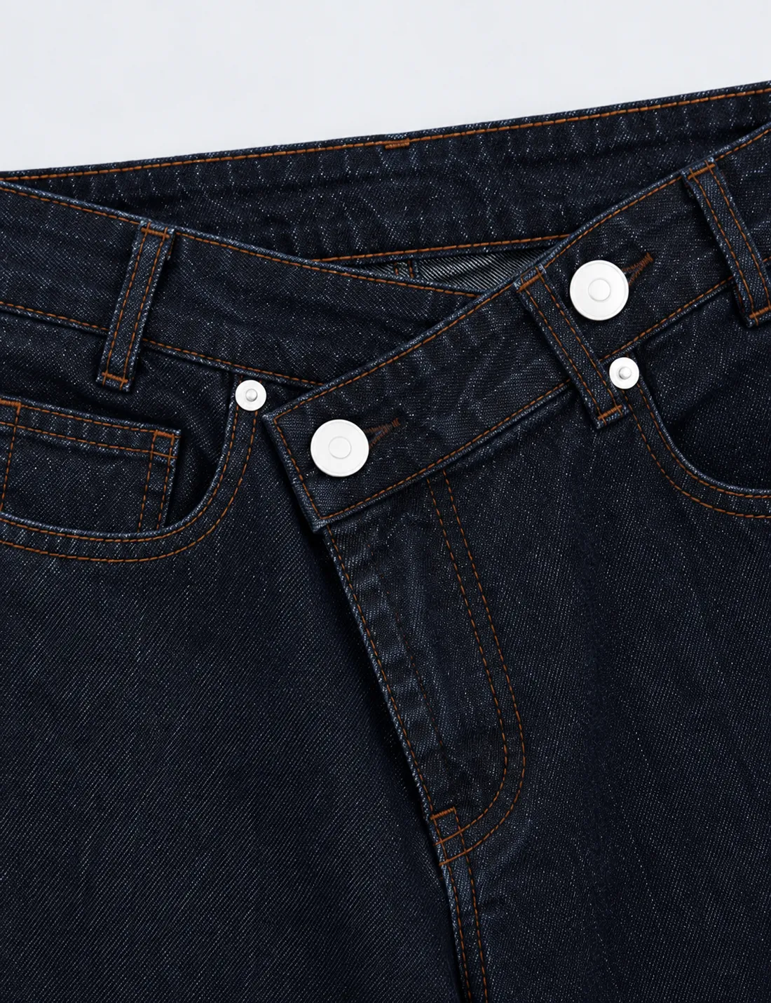 Jeans Baggy Cruzado Denim Oscuro - Imagen 4