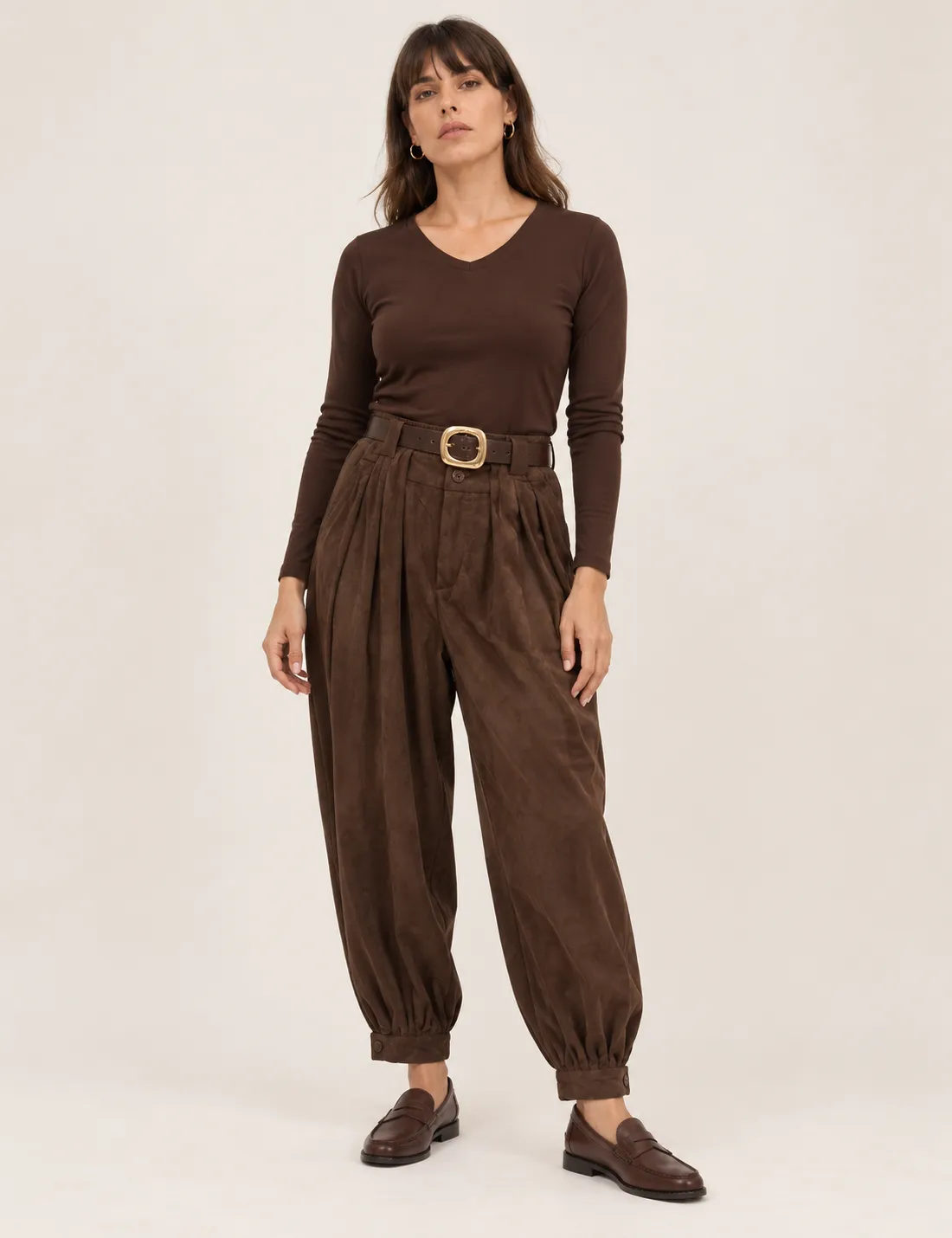 Pantalón Bombacho Antelina Chocolate