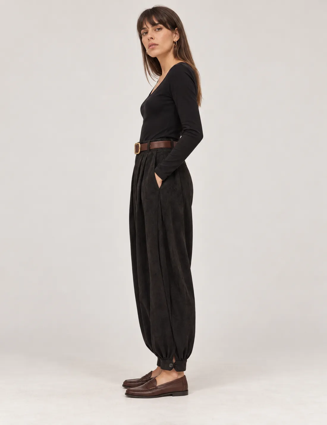 Pantalón Bombacho Antelina Negro