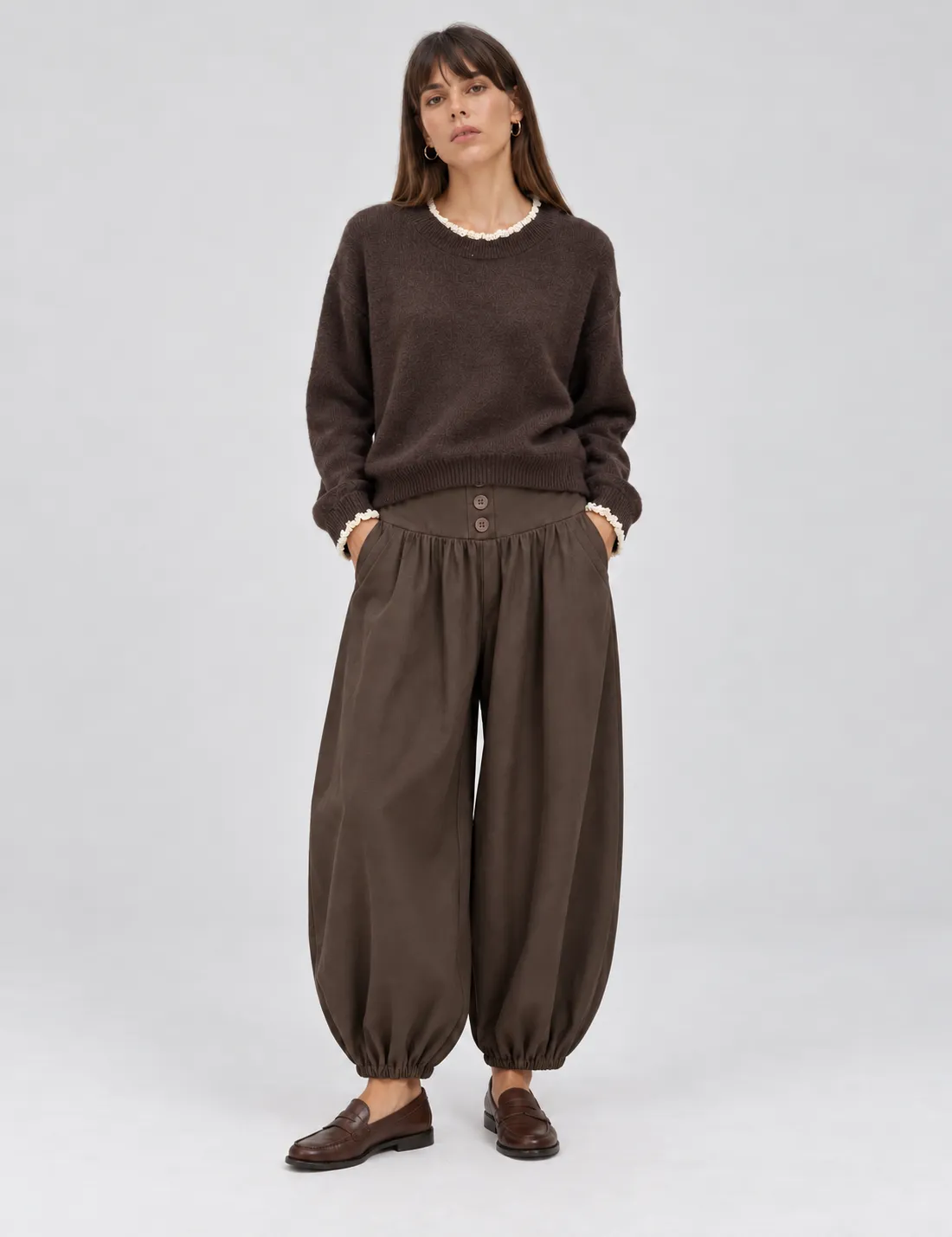 Jersey Lana Puntilla Chocolate