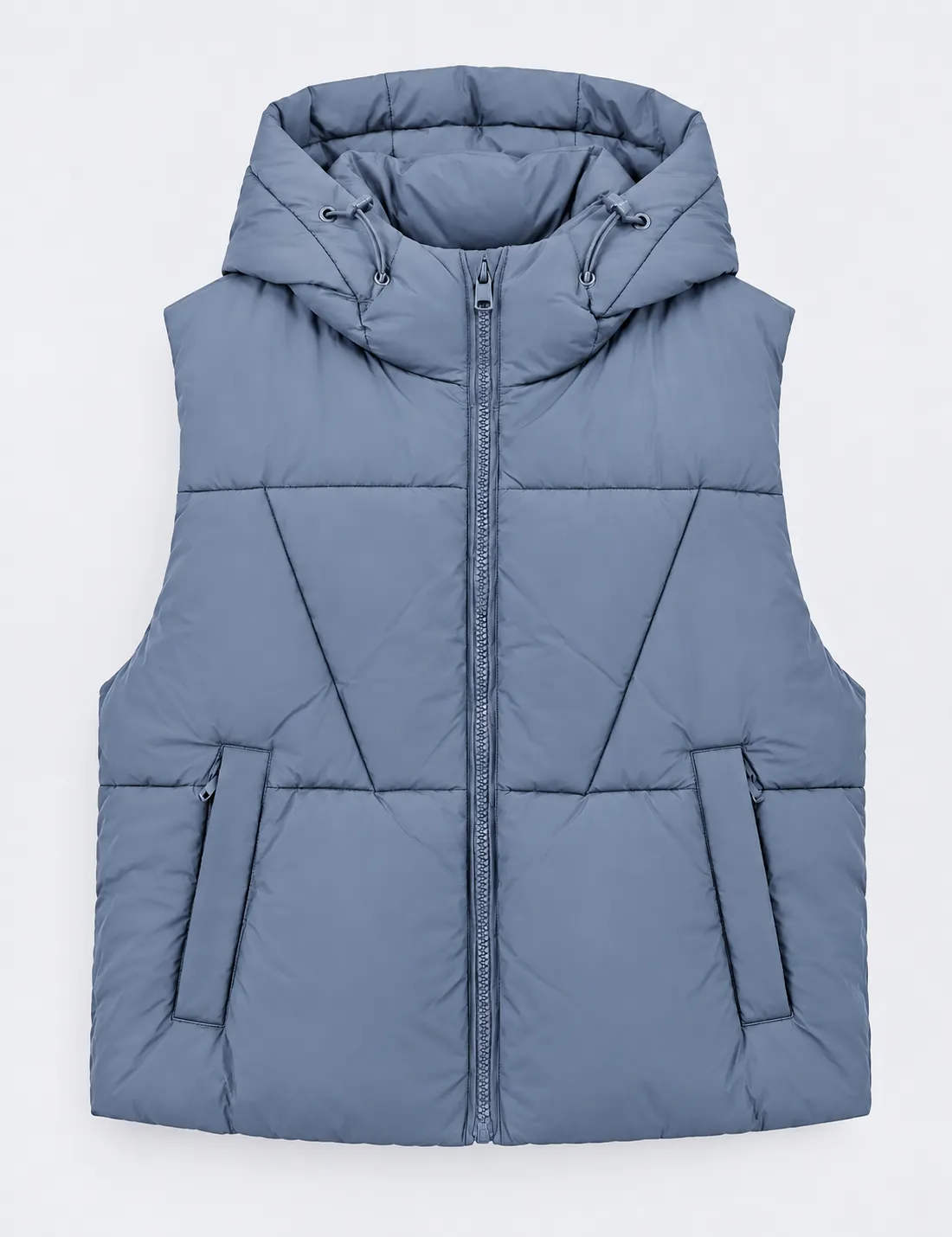 Chaleco Acolchado Crop Azul