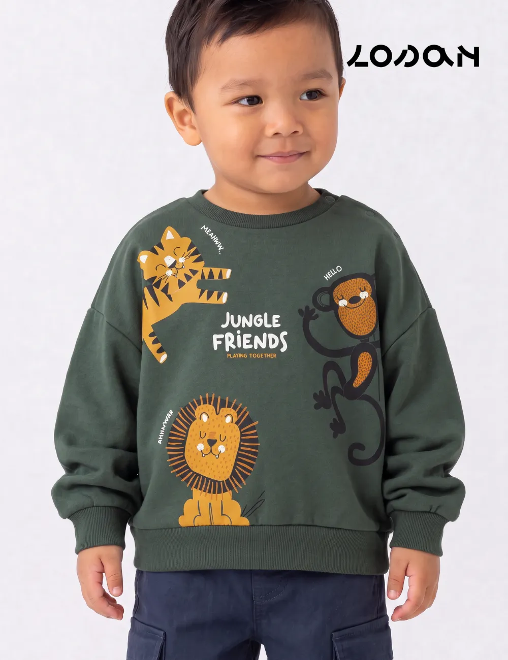 Sudadera Animalitos Verde