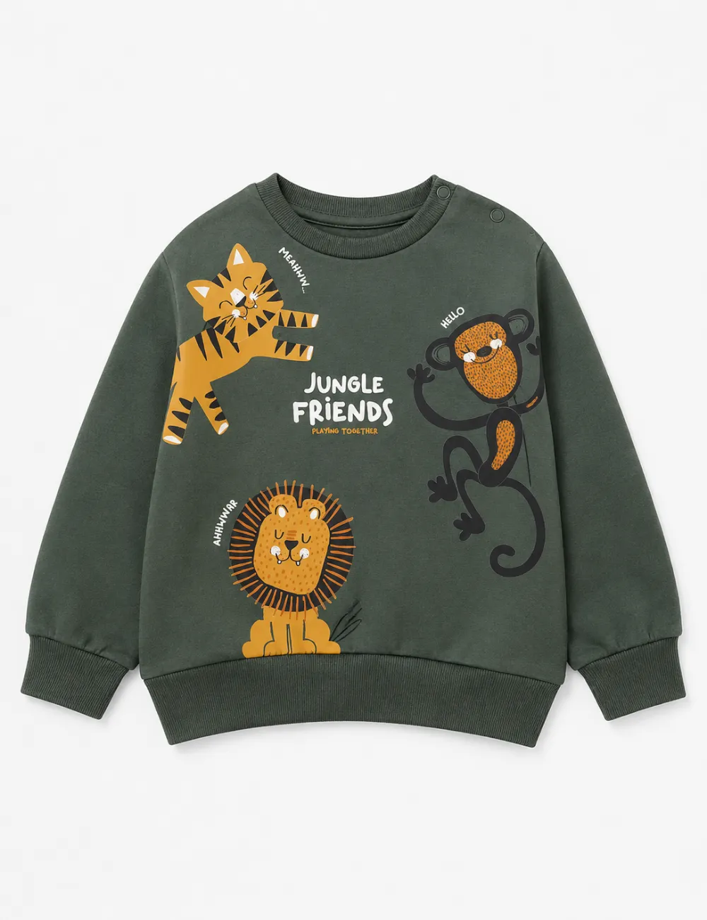 Alternative view of Sudadera Animalitos Verde