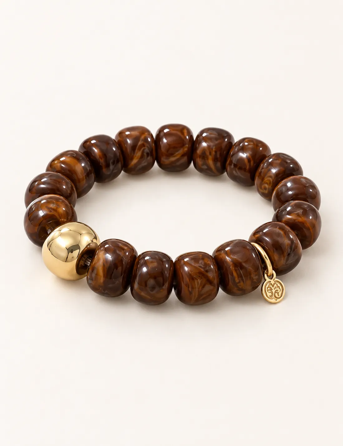 Pulsera Bolas Marrón