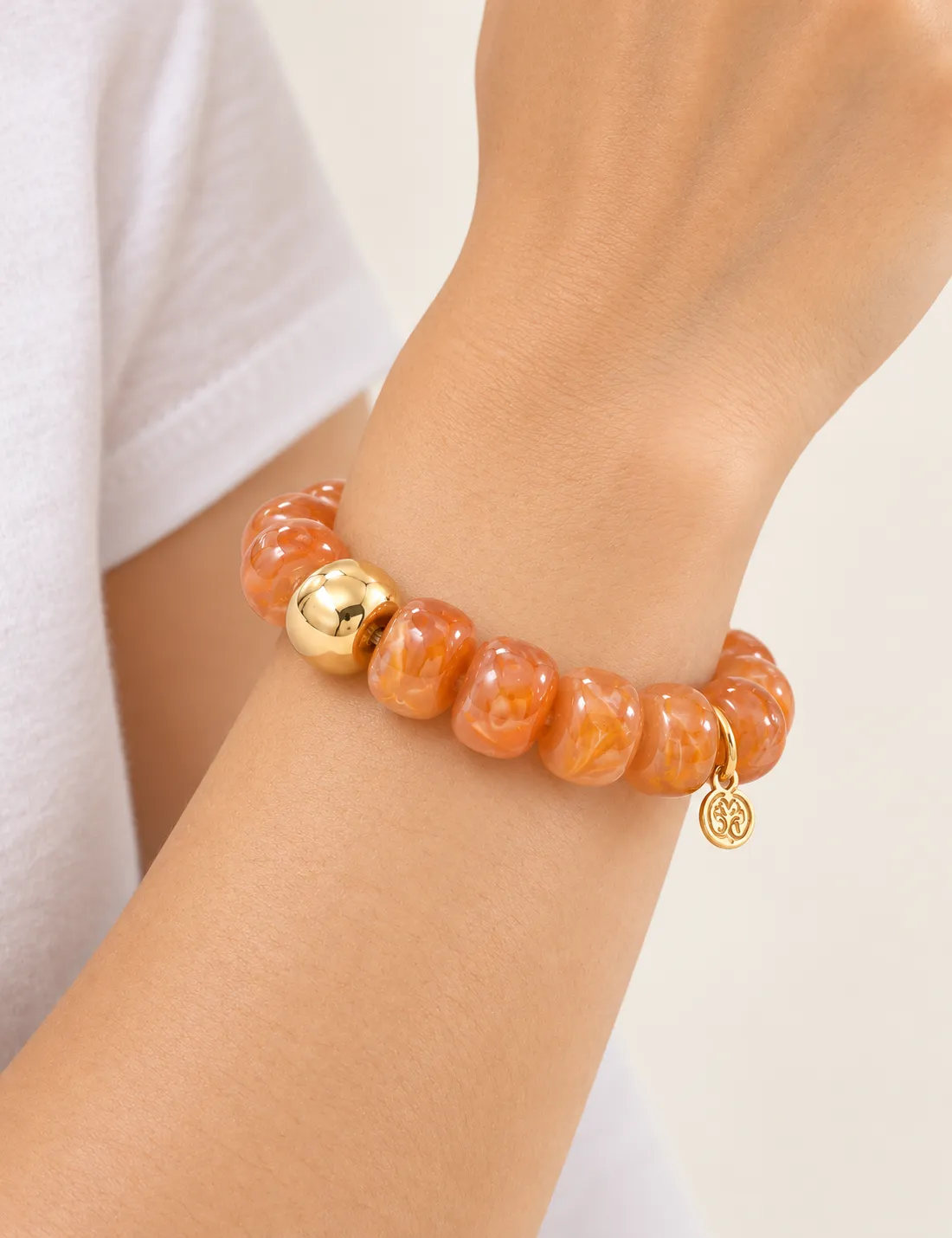 Pulsera Bolas Naranja
