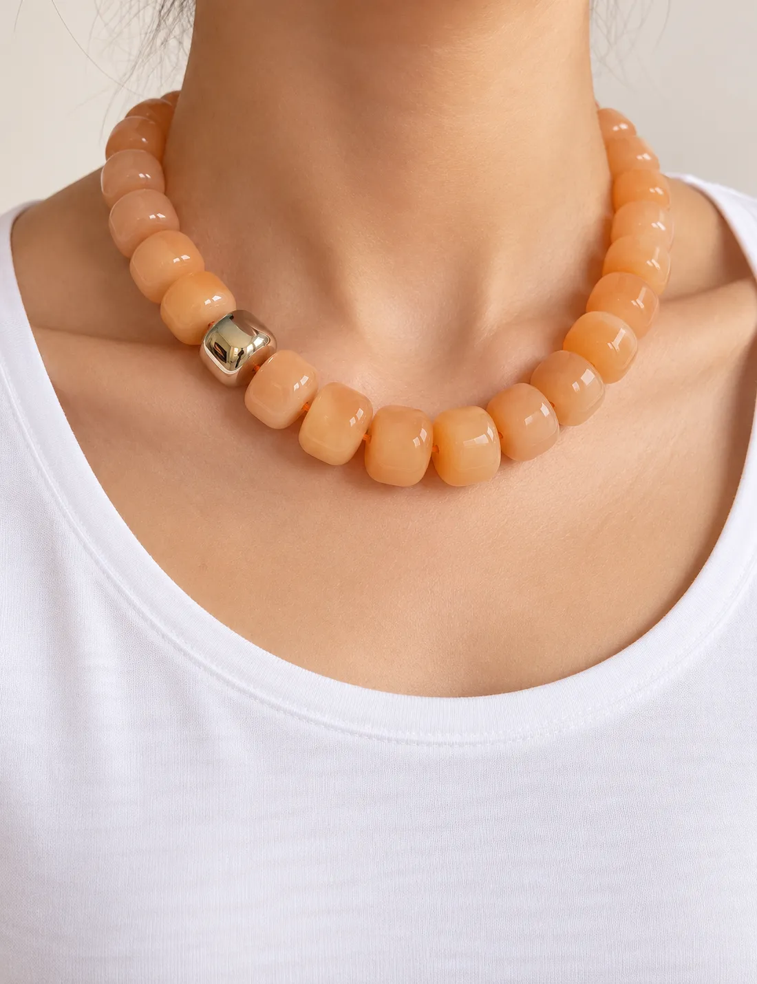 Collar Bolas Naranja