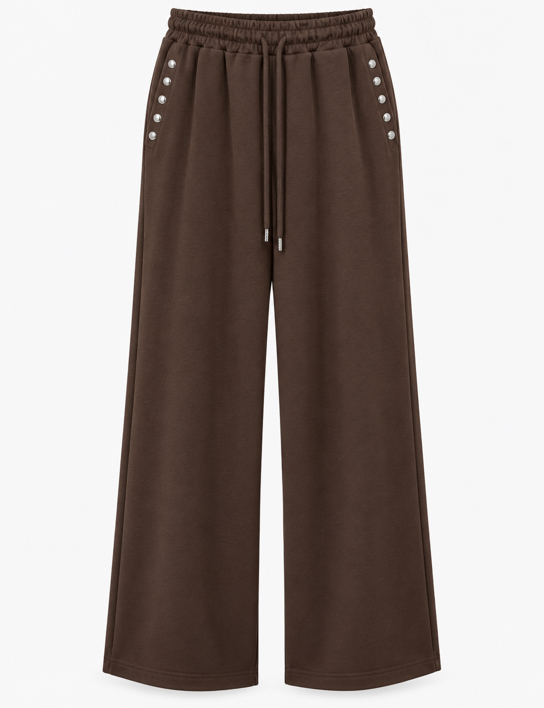 Alternative view of Pantalón Wideleg Tachuelas Chocolate